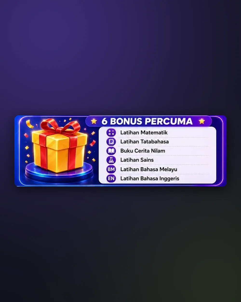 Bonus Pakej Pengguna dalam poster jualan